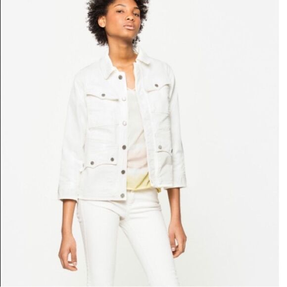 Zadig & Voltaire Kimi Coton Drill Judo Denim Jacket - Picture 1 of 16
